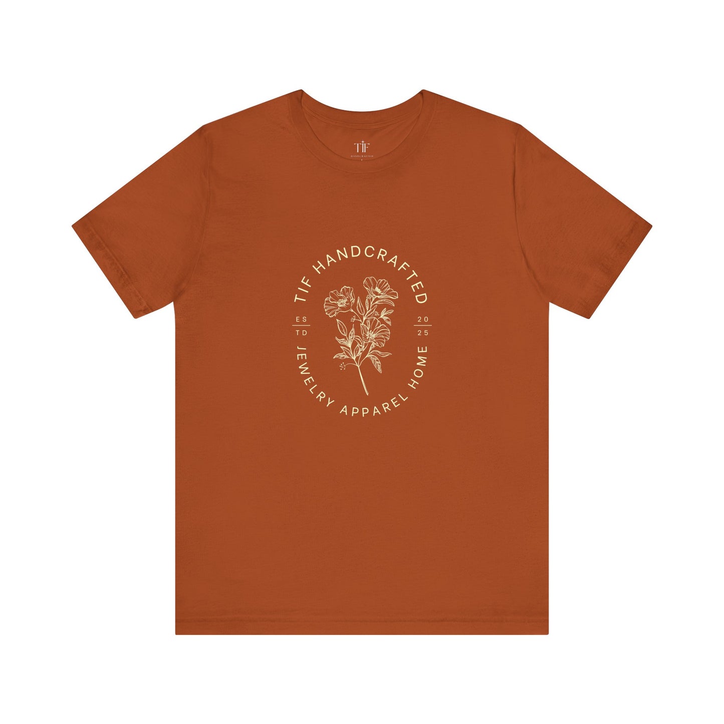 TIF Handcrafted Floral Logo Tee