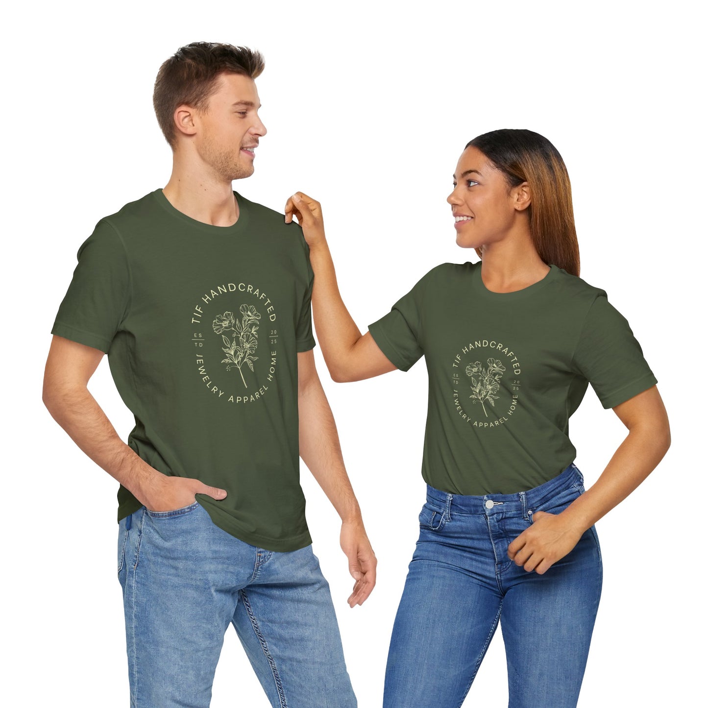 TIF Handcrafted Floral Logo Tee