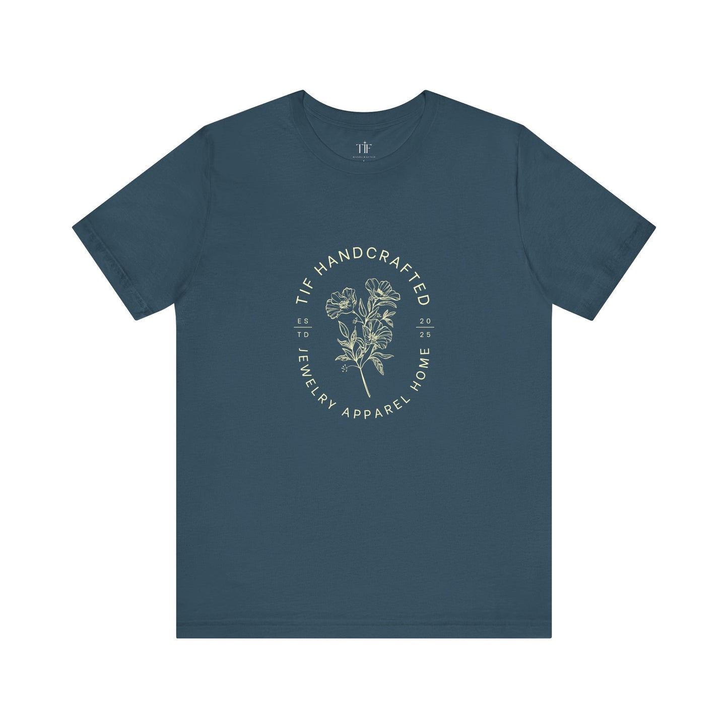 TIF Handcrafted Floral Logo Tee