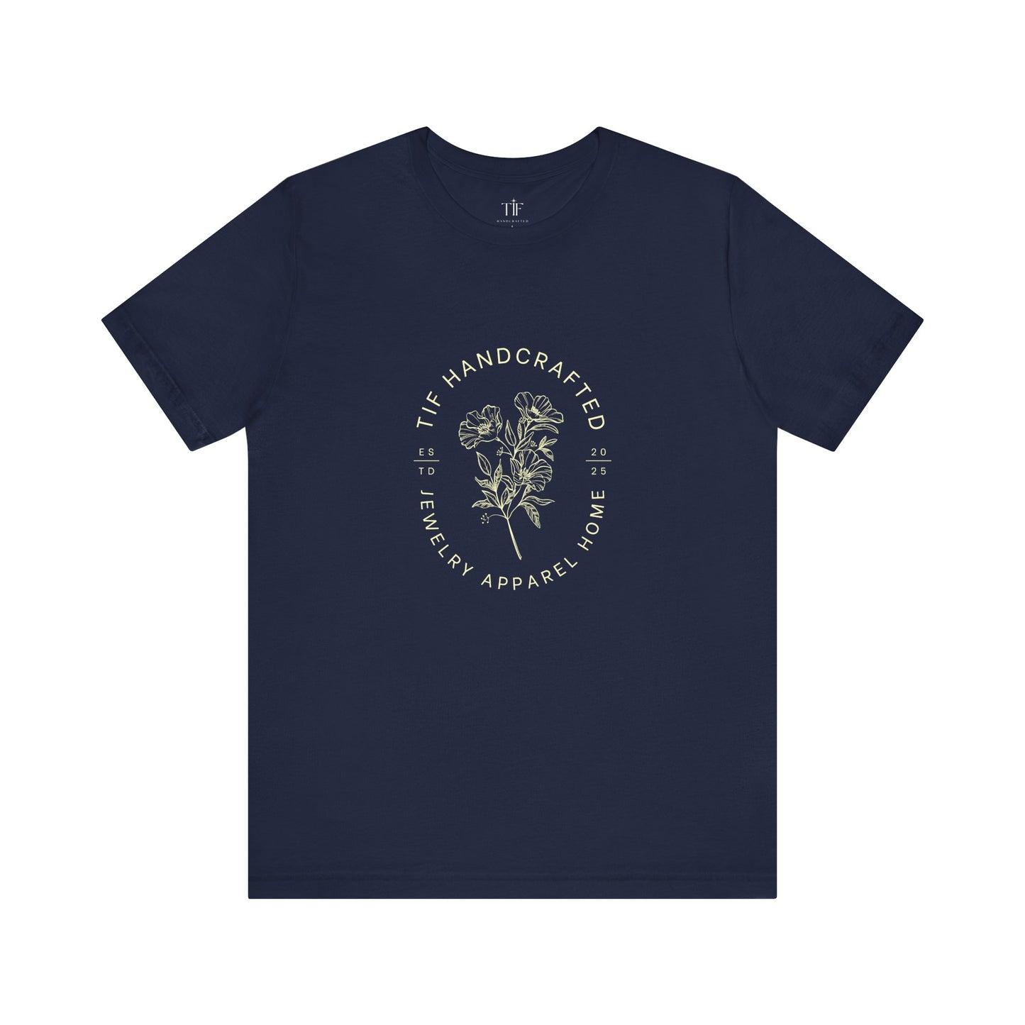TIF Handcrafted Floral Logo Tee