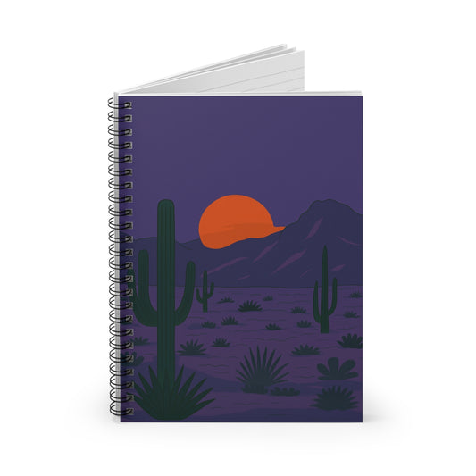 Desert Sunset Spiral Journal
