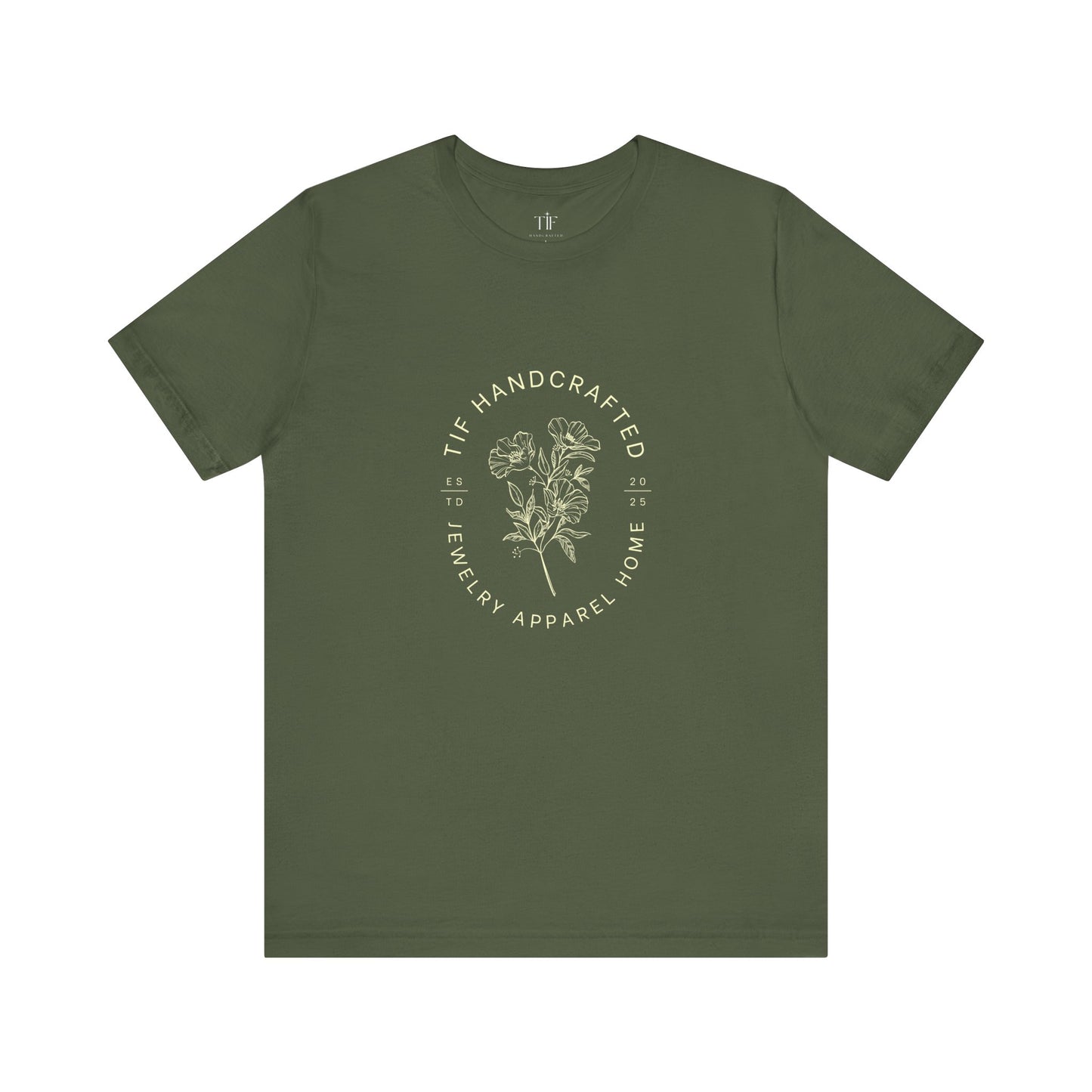 TIF Handcrafted Floral Logo Tee