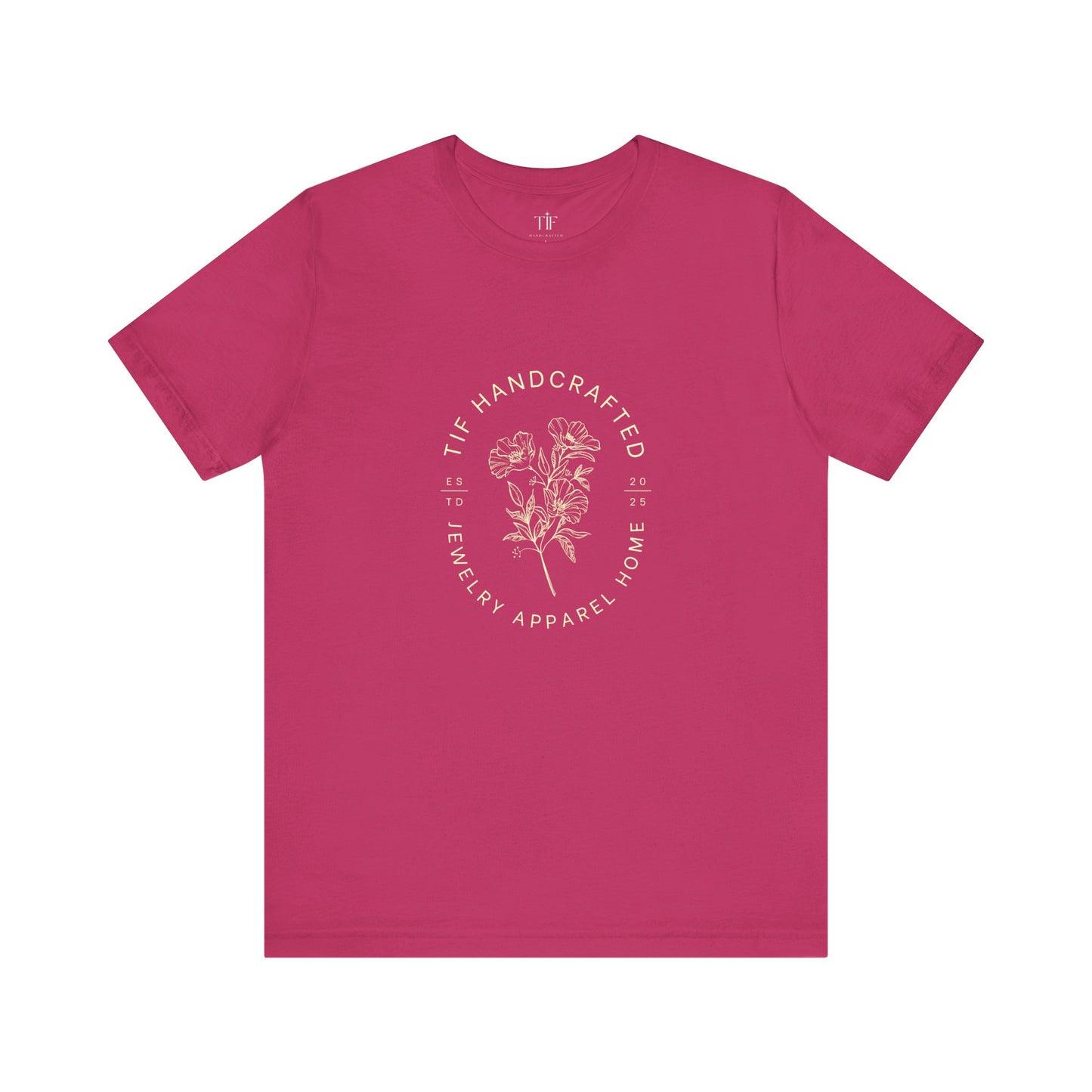 TIF Handcrafted Floral Logo Tee