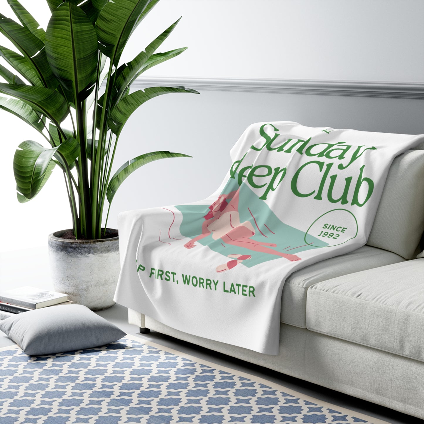 Sunday Sleep Club - Cozy Sherpa Fleece Blanket