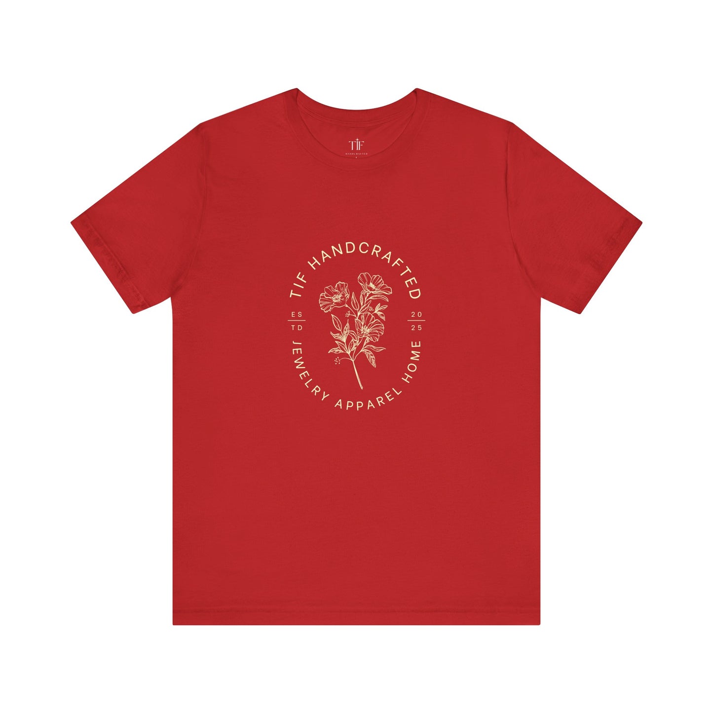 TIF Handcrafted Floral Logo Tee