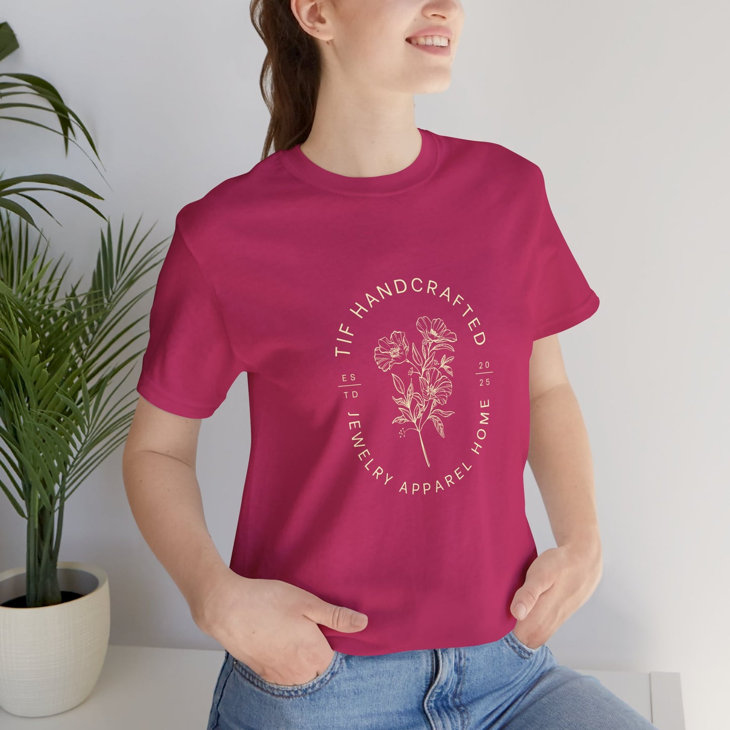 TIF Handcrafted Floral Logo Tee